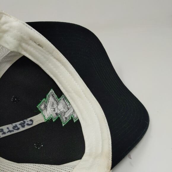 Port Authority Snapback Meshback Hat Embroidered ZLL Black White - Picture 10 of 12